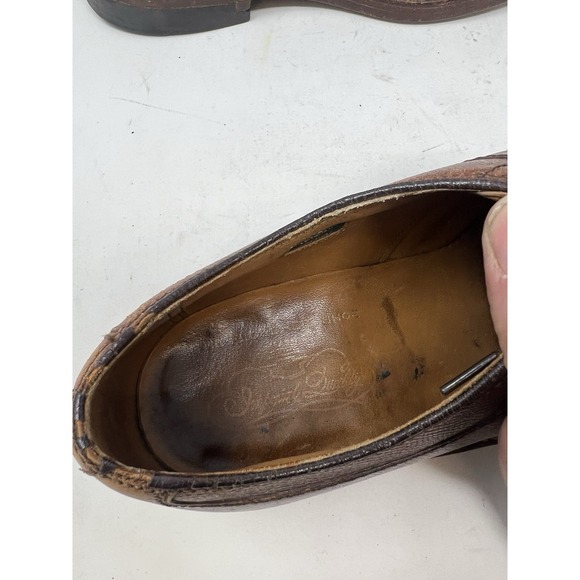 Florsheim Imperial quality V-Cleat Split Toe Pebbled Brown 7 E‎